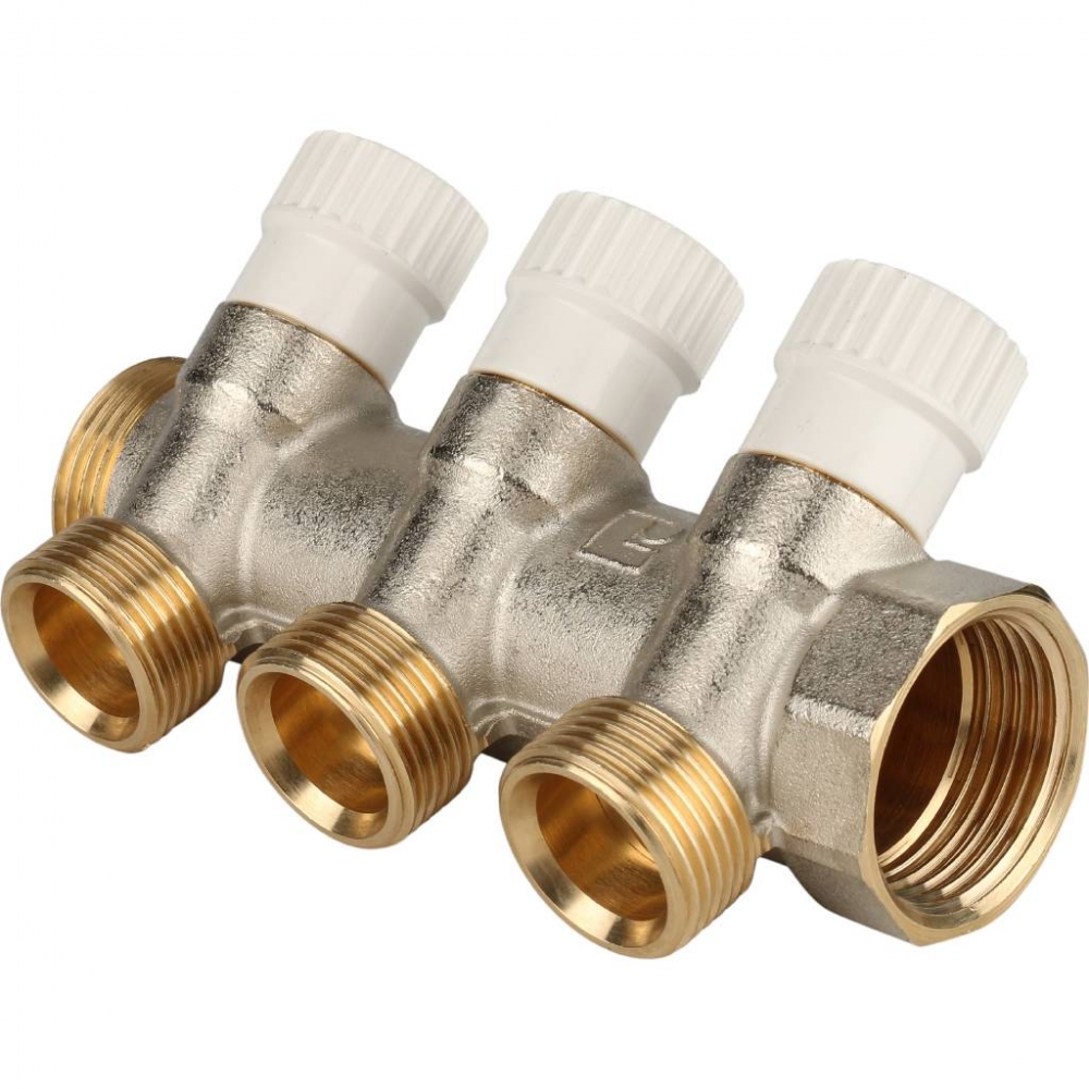 Коллектор никелированный, подключение